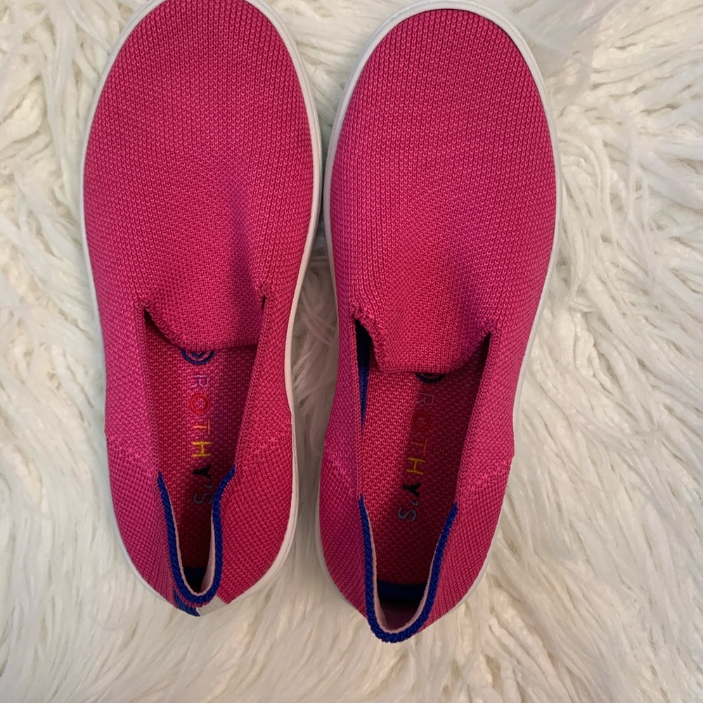 Rothy’s kids bubblegum sneakers sz 1